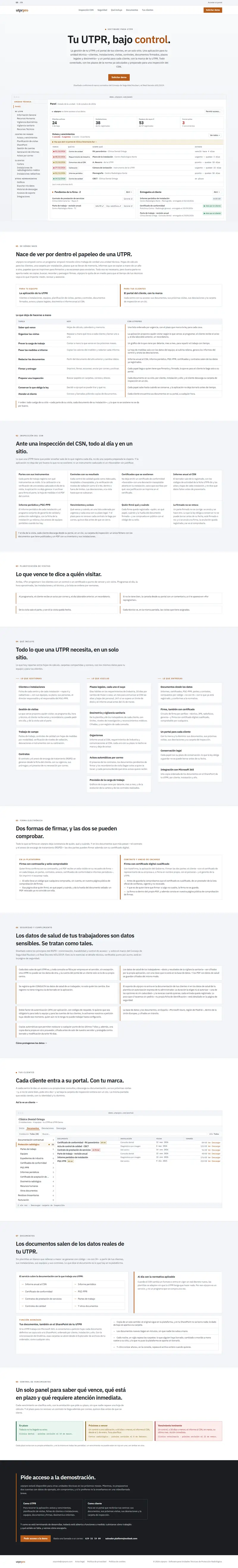 Portada de utprpro.com